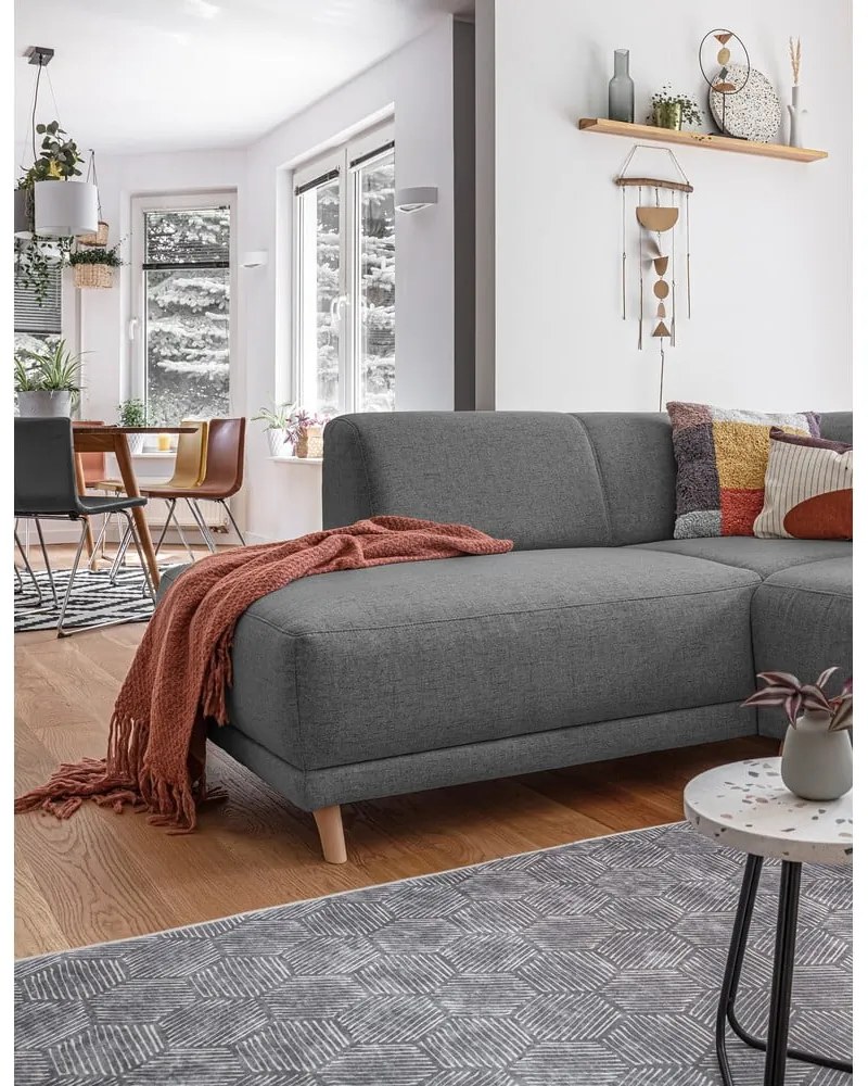 Sivá rozkladacia/s úložným priestorom rohová pohovka (ľavý roh/do L) Classy Sophie – Miuform