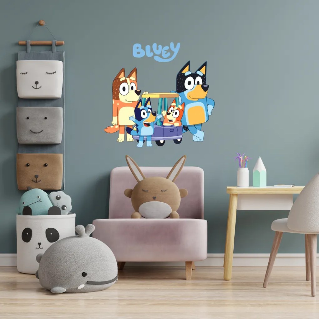 60x70cm Bluey - textilná nálepka na stenu