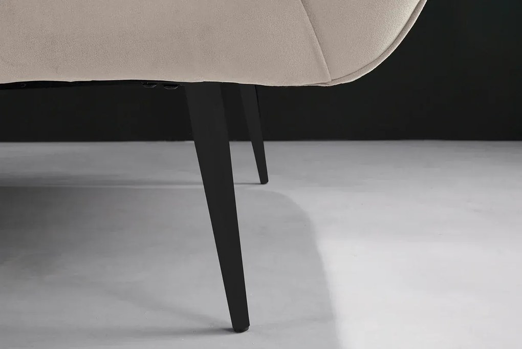 Pohovka NOBLESSE 165 cm zamat svetlá zlatobéžová