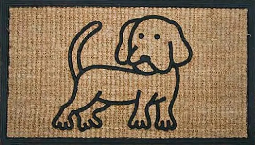 BO-MA, Rohožka Kokos + guma pes – na von aj na doma, 40x70, hnedá, chodba / predsieň