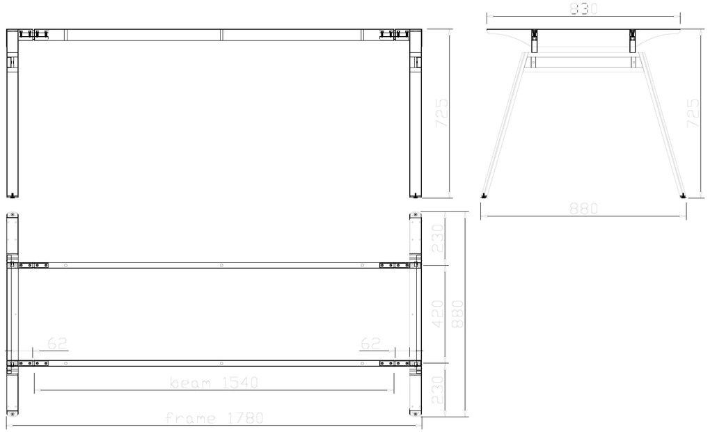 Kancelársky stôl PRIMO SIGMA, 1800 x 900 mm, biela podnož, buk