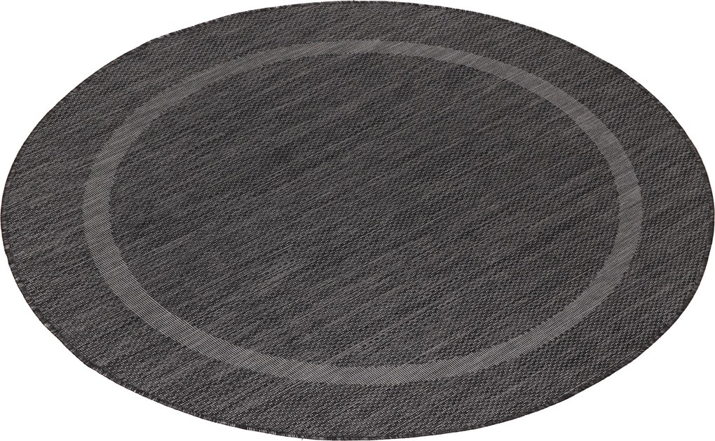 Ayyildiz, Kusový koberec Relax 4311 Black kruh, 120x120 (priemer) kruh, čierna, chodba / predsieň