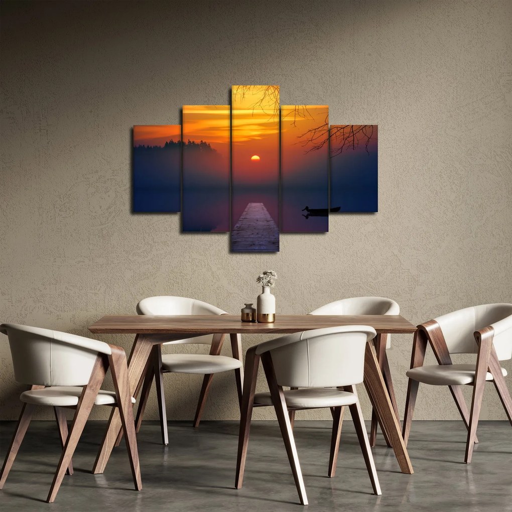 Obraz mostu pri západe slnka (150x105 cm)