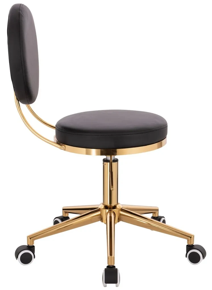 LuxuryForm DESIGN Taburet PORTO - čierno zlatý