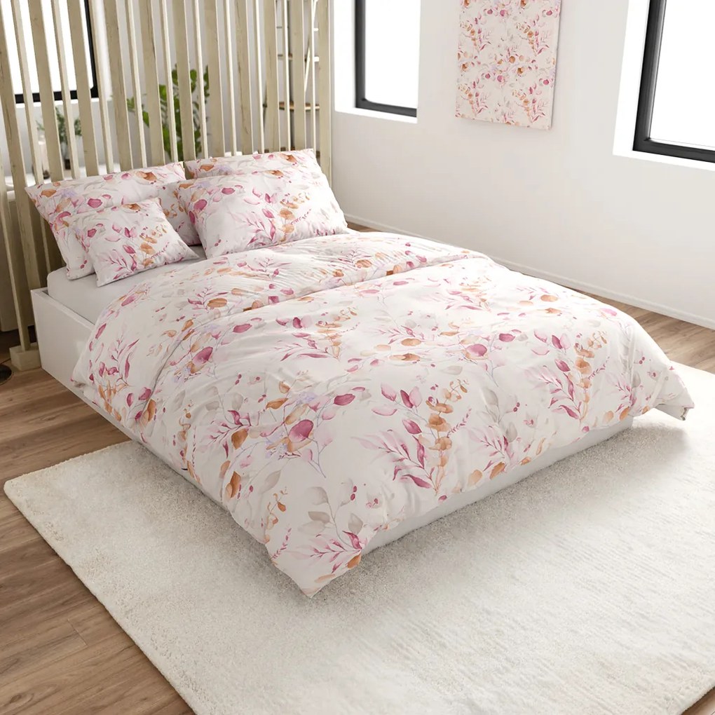 Obliečky z mikrovlákna FLORANY biele Rozmer obliečky: 2 ks 70 x 90 cm | 200 x 220 cm