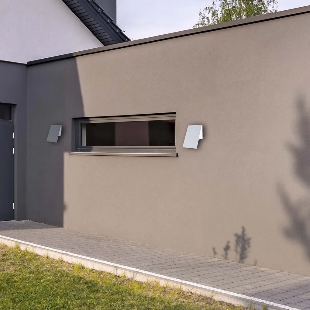 EUlight Exteriérové nástenné LED svietidlo Cracks, 1x LED 10w, biele