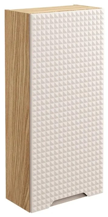Závěsná koupelnová skříňka Luxor Beige 83-35-1D béžová/dub olejovaný
