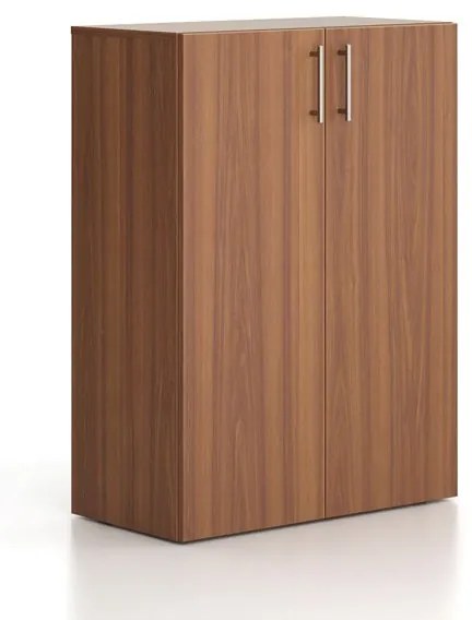 Kancelárska skriňa nízka SOLID, 800 x 400 x 1080 mm, orech