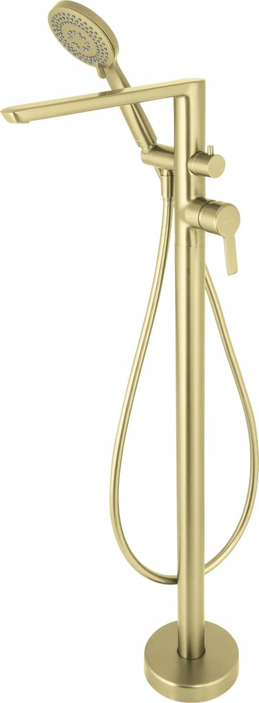 Deante Voľne stojaca vaňová batéria Bqa R17M Zlatá kartáčovaná