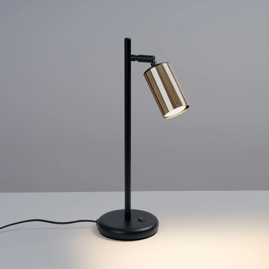Stolná lampa Winx, 1x zlaté kovové tienidlo