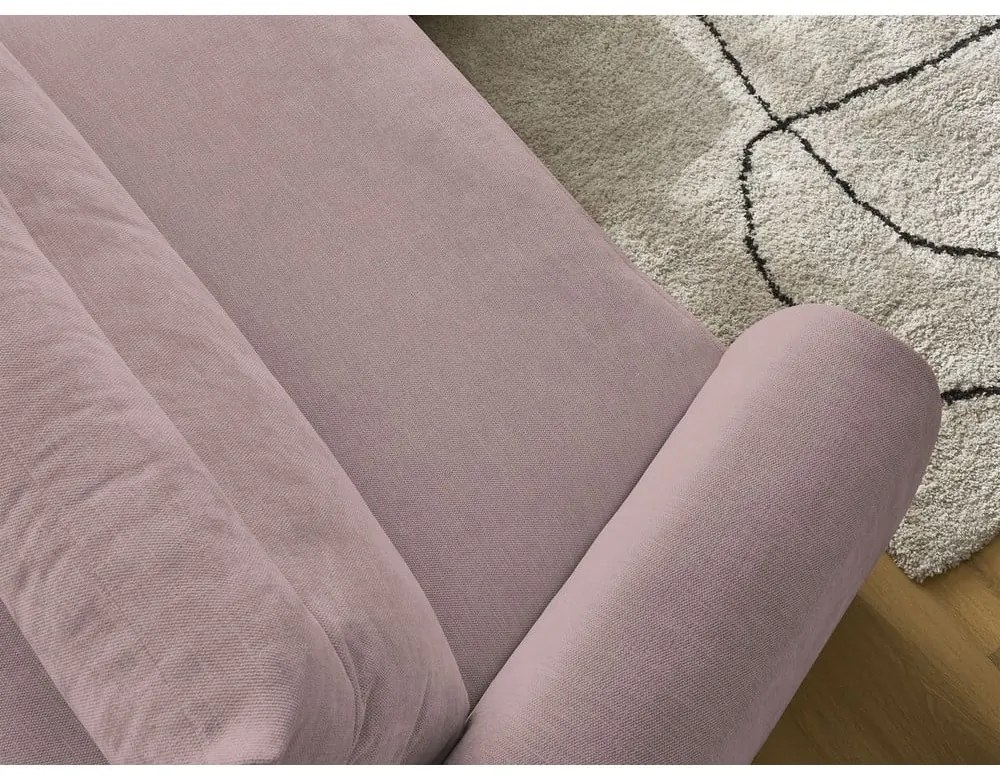 Svetloružová rohová pohovka Aden – Bobochic Paris