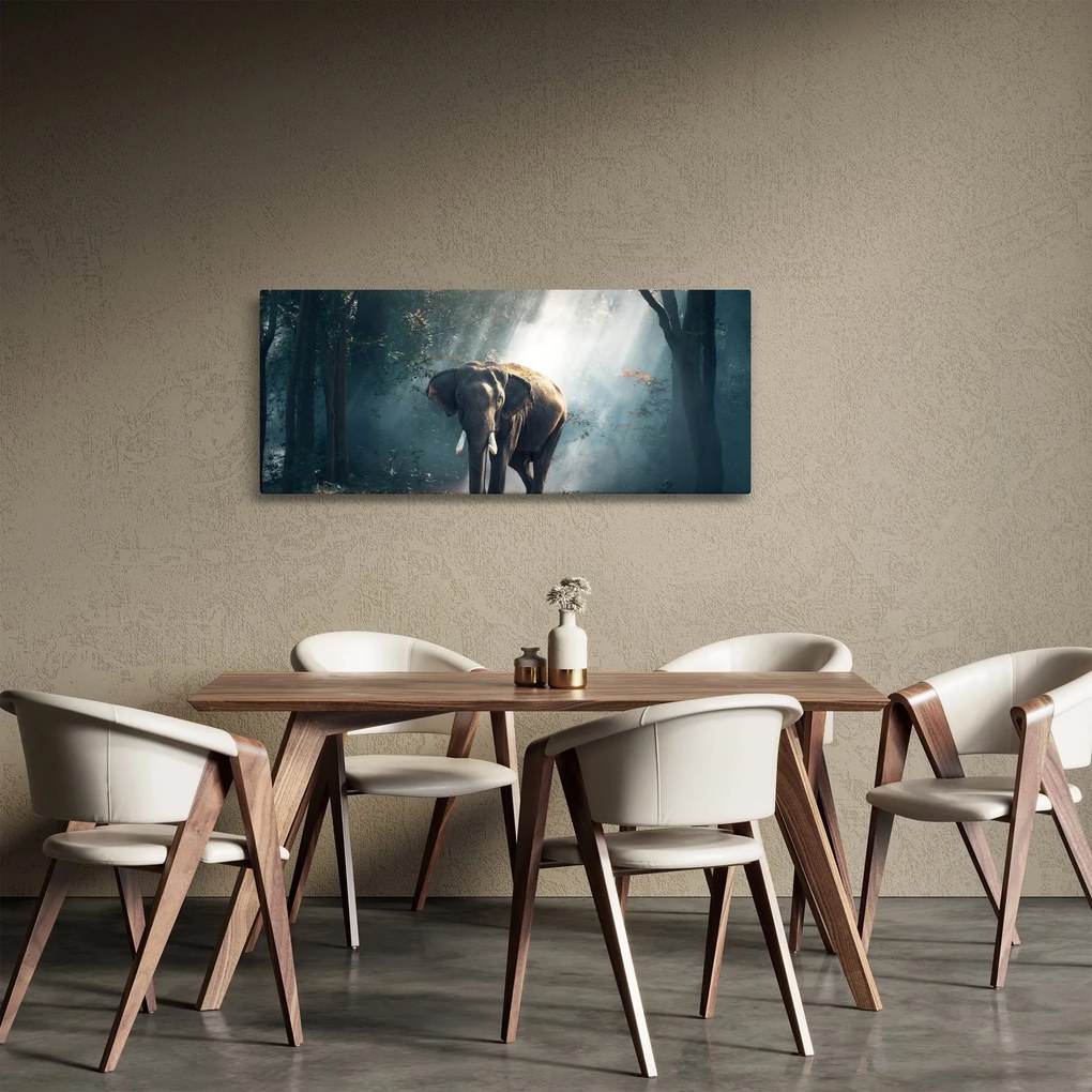 Obraz slona v džungli (120x50 cm)