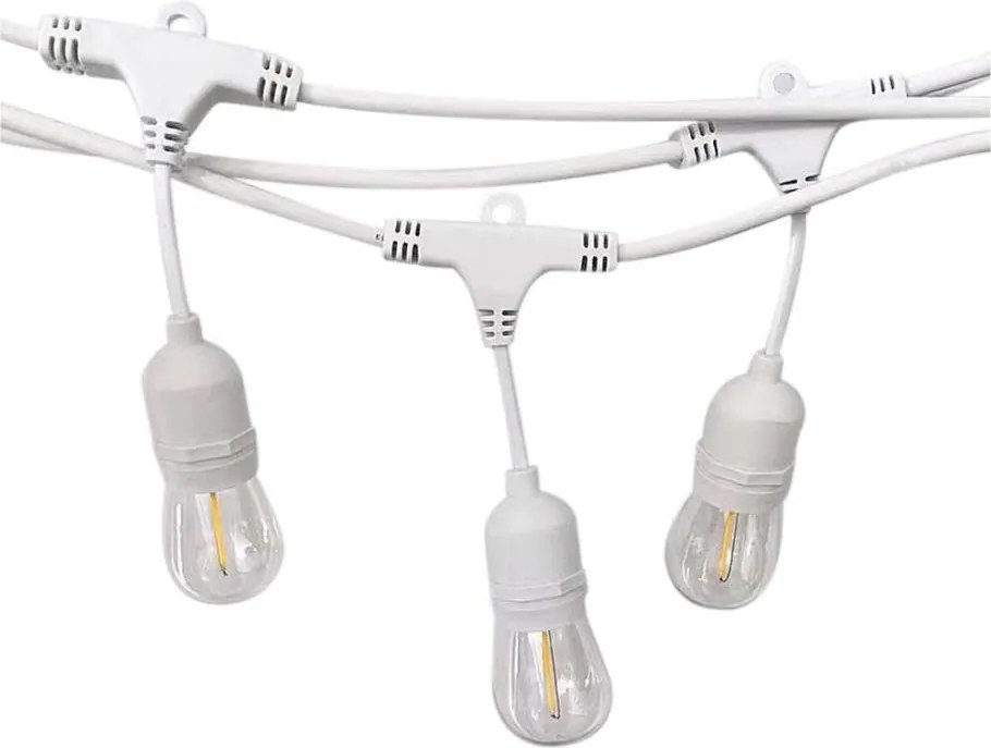 Vonkajší svetelný reťazec STRING — 15 pätíc E27, max. 40 W, 230 V, dĺžka 15 m, krytie IP65