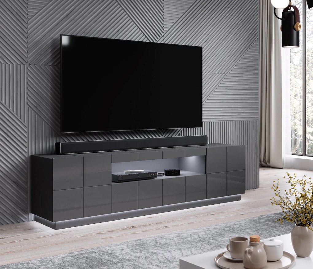 Cama Sivý TV stolík Reja