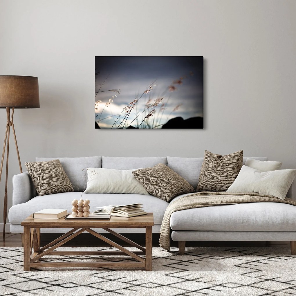 Obraz - Lúčne kvety pri jazere (90x60 cm)
