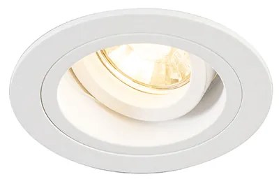 Inteligentné zapustené bodové svietidlo biele okrúhle naklápacie vrátane Wifi GU10 - Chuck