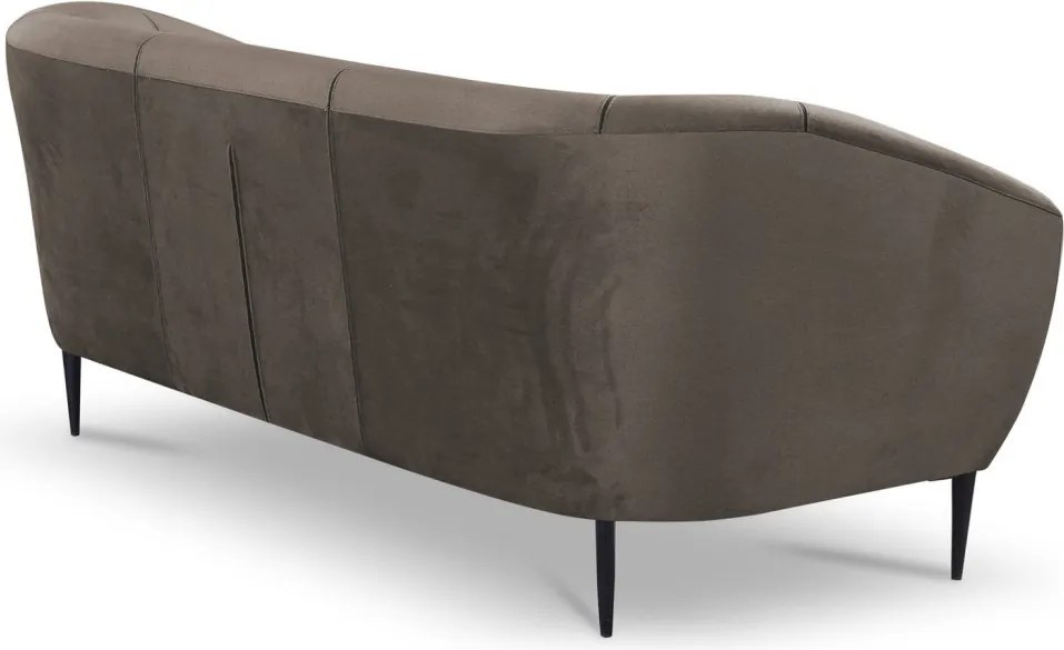 Trojmiestna pohovka Olivio, blatovo hnedá zamatová tkanina