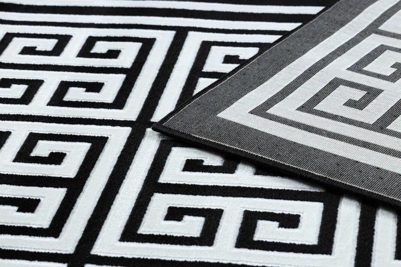 Dywany Łuszczów Kusový koberec Gloss 6776 85 greek black/ivory - 120x170 cm