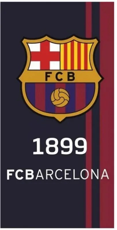 Veľká plážová osuška FC Barcelona - motív 1899 - 100% bavlna - 75 x 150 cm