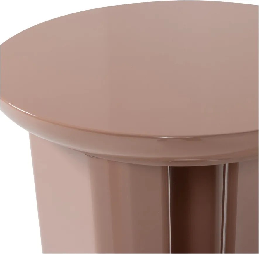 Lesklý okrúhly odkladací stolík ø 40 cm Orivo – WOOOD