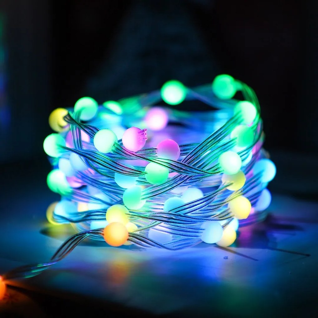 Ecolamp LED svetelná reťaz Wizard, 5m, RGB, ovládač