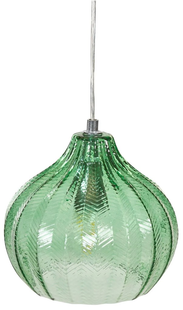 Sklenená závesná lampa zelená KEILA Beliani