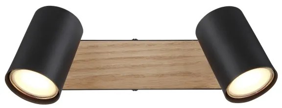 Globo 57911-2BW - Bodové svietidlo ROBBY 2xGU10/35W/230V čierna/hnedá