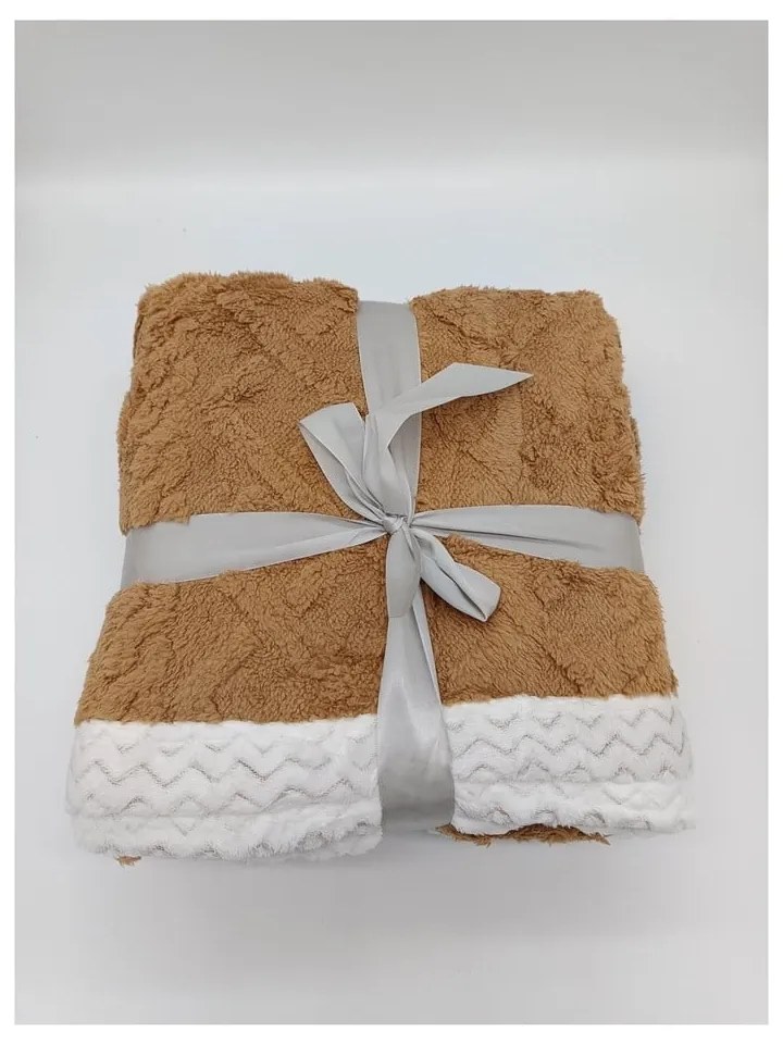 Hnedá deka s baránkom 150x200 cm Island – My House