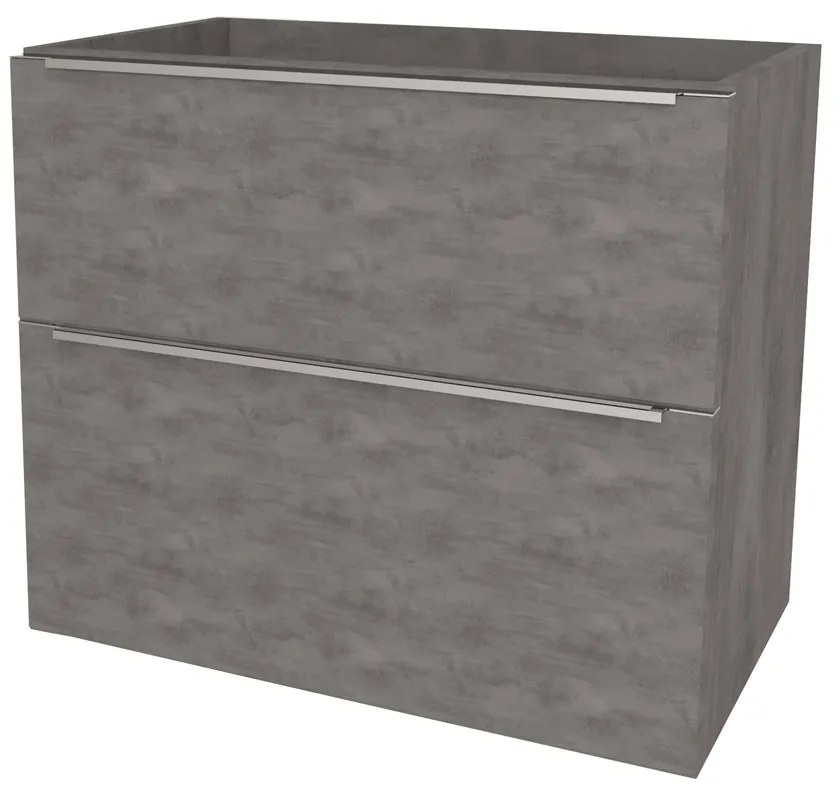 Mereo, Mereo Mailo, kúpeľňová skrinka 81 cm, chróm madlo, Multidecor, Betón tmavosivý, MER-CN591SBET2