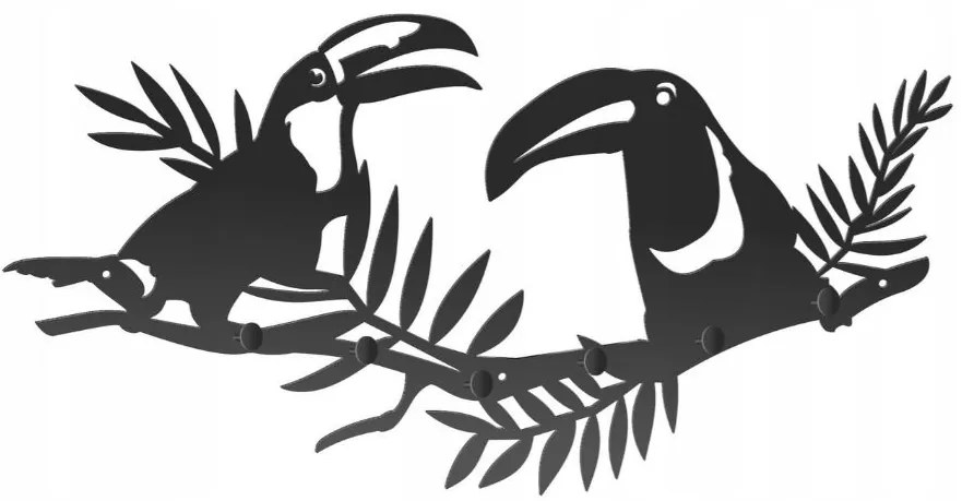 Kovový vešiak na stenu TUKANI