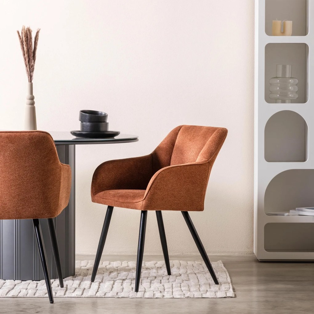 Jídelní křeslo Berisso měděné/černé