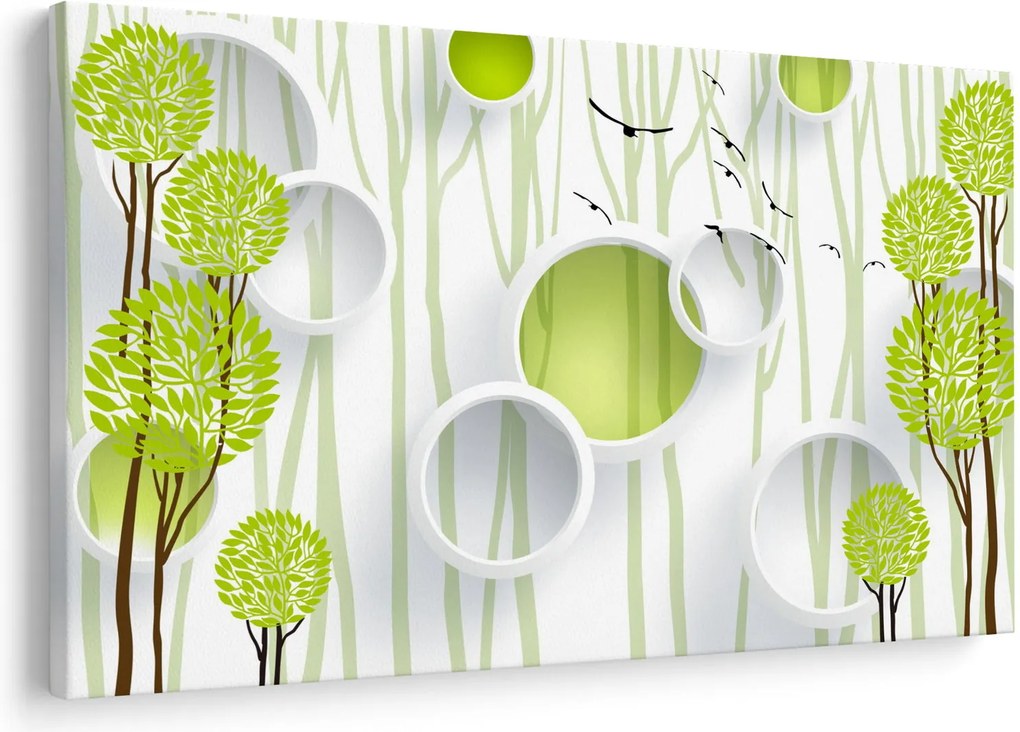Obraz abstrakcie so stromami (90x60 cm)