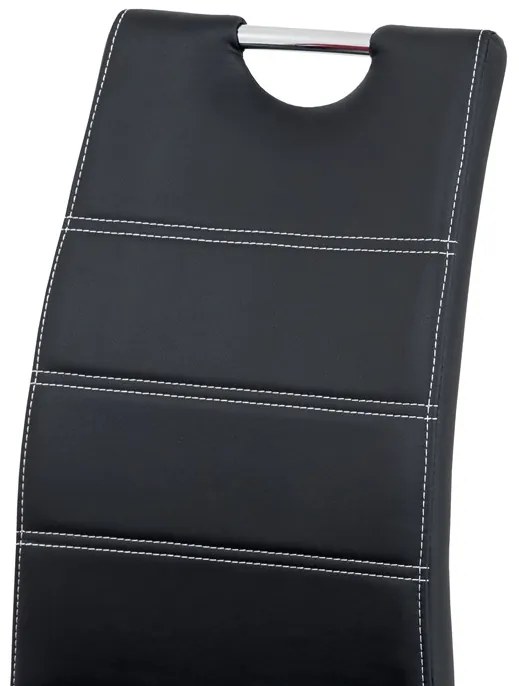 BONTEC Jedálenská stolička, čierna, ekokoža, HC-481 BK Farba: Čierna