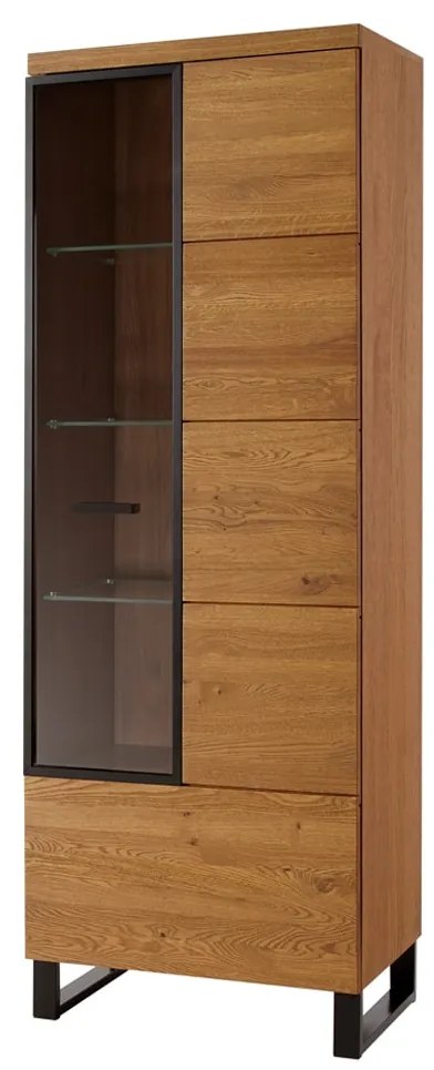 Vitrína Pratto 11 67 cm z masivu pravá dub Rustikal