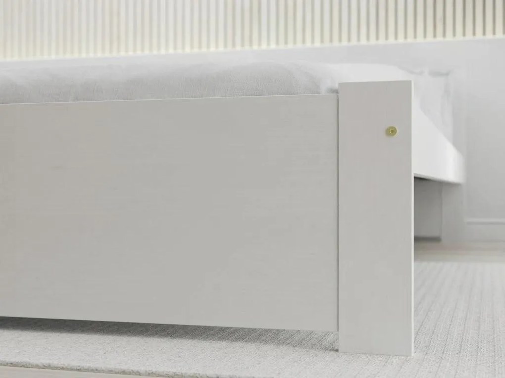 Posteľ IKAROS 80 x 200 cm, biela Rošt: S lamelovým roštom, Matrac: Matrac SOMMERA 18 cm