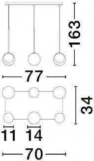 Moderný luster Savoy 77