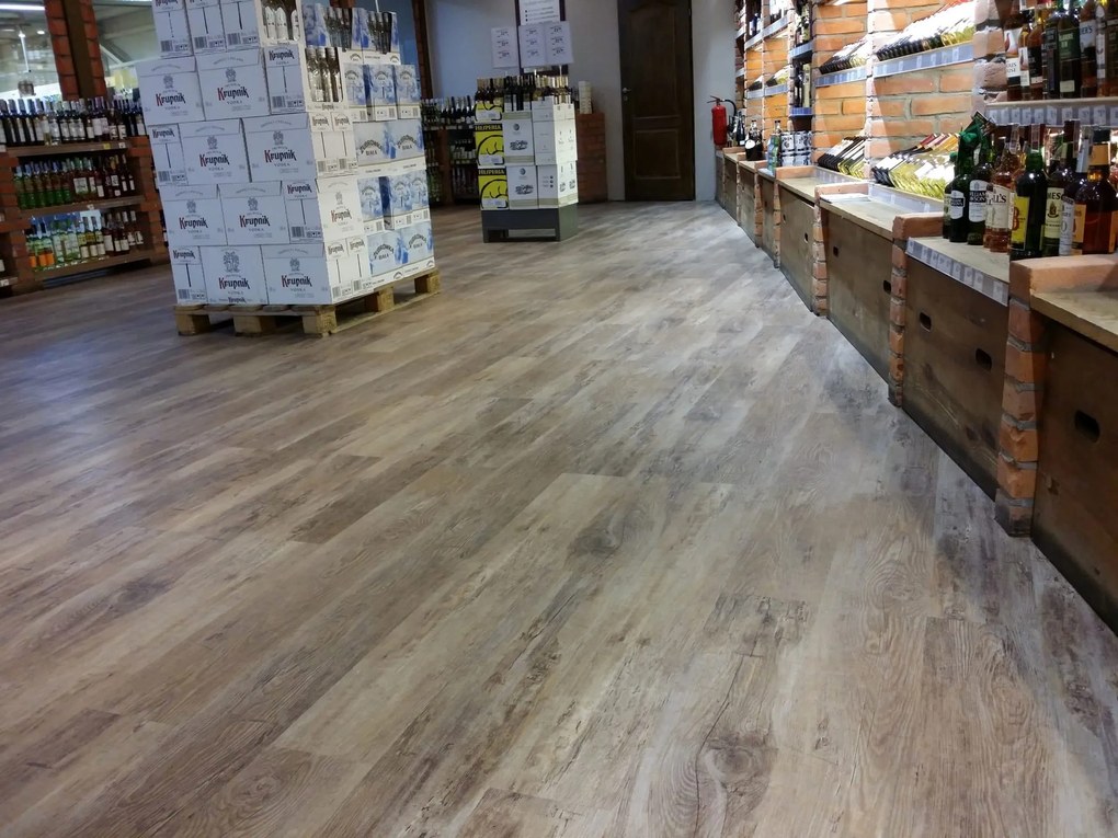 Tajima, Vinylová podlaha Tajima Classic Ambiente 6607 béžová, 1219,2 x 177,8 mm