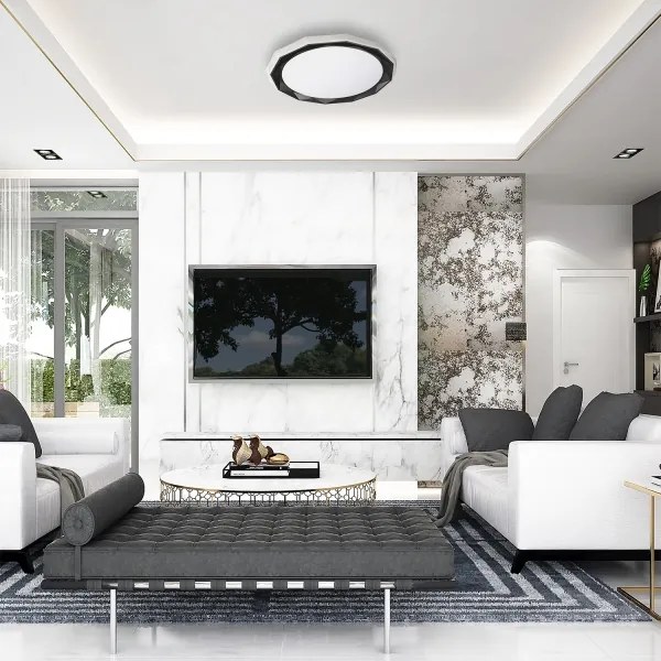 LED Stmievateľné stropné svietidlo OSCAR LED/45W/230V 3000-6000K čierna + DO