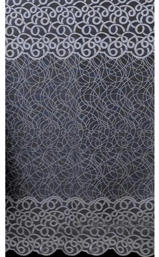 Žakárový záves 618/D215/120 biely. Tovar na mieru