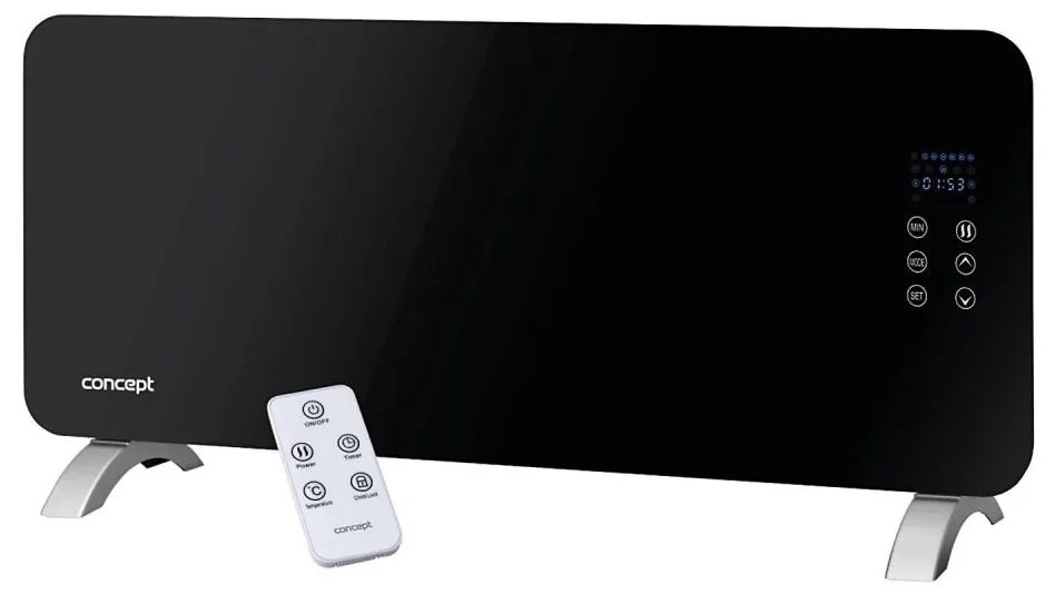 Concept KS4010 - Elektrický priamotop/konvektor 2000W IP24 čierna+diaľkové ovládanie