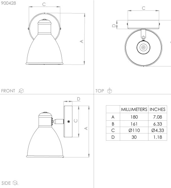 Eglo 900428 - LED Kúpeľňové nástenné svietidlo SAN PERI 1xGU10/3W/230V IP44