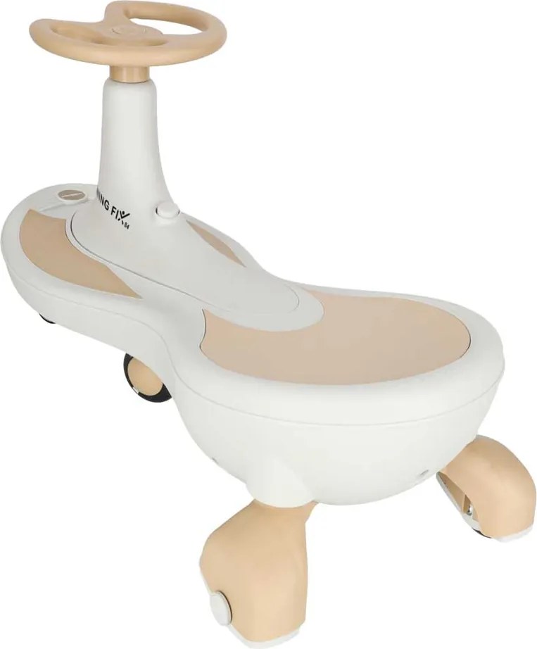 KIK Gravitačná jazda Swing Fix S4, 76 cm, béžová, LED kolesá a hudba