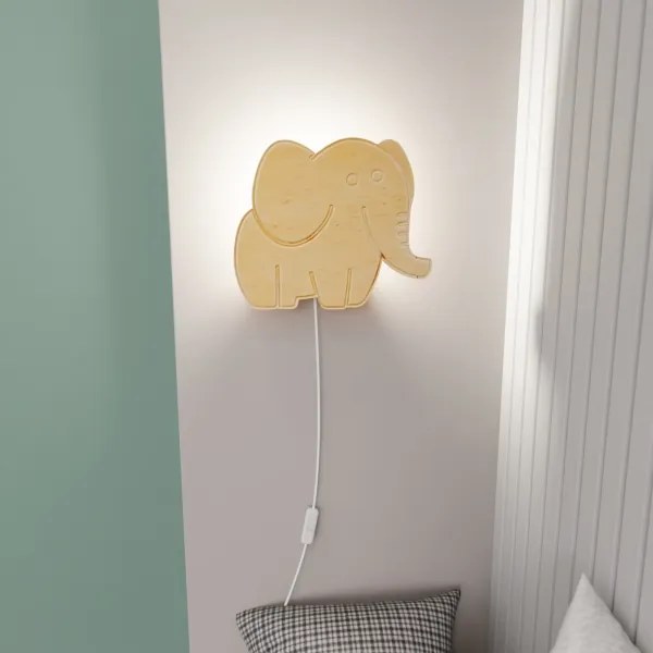 Detské nástenné svietidlo SAFARI 1xE14/10W/230V slonovina
