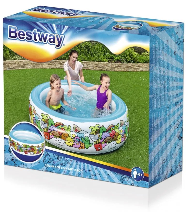 Bestway Nafukovací bazén pre deti Bestway 152''x51''