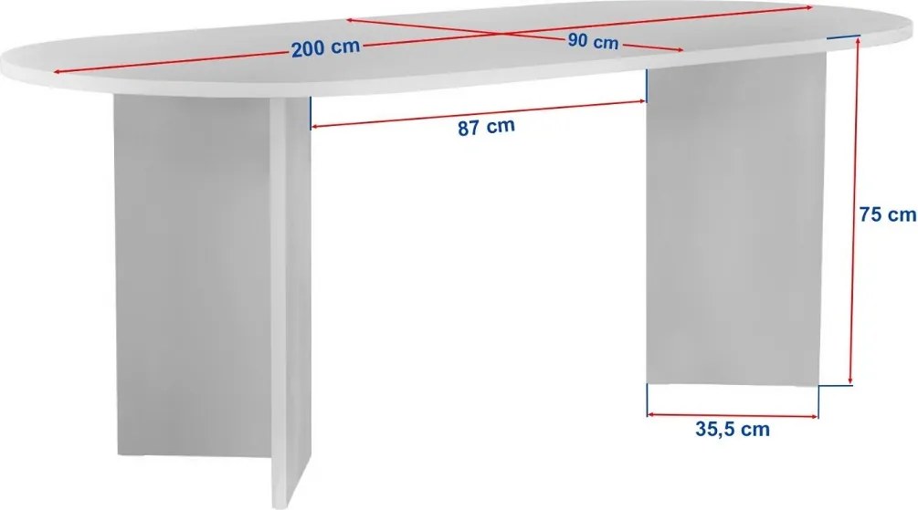 Dizajnový jedálenský stôl Zaramama 200 cm travertín