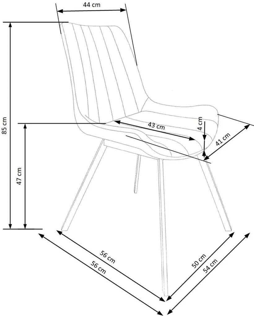 Jedálenská stolička K279 - sivá