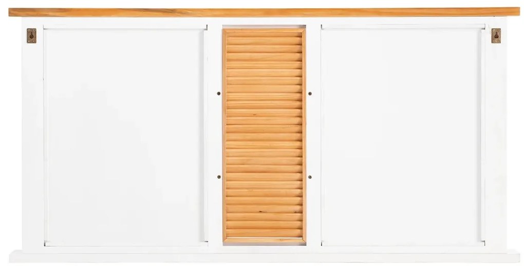 furniture-nabytek.cz - 2dílná koupelnová sada Capera, masivní borovice/MDF, lakovaná, bílá/hnědá