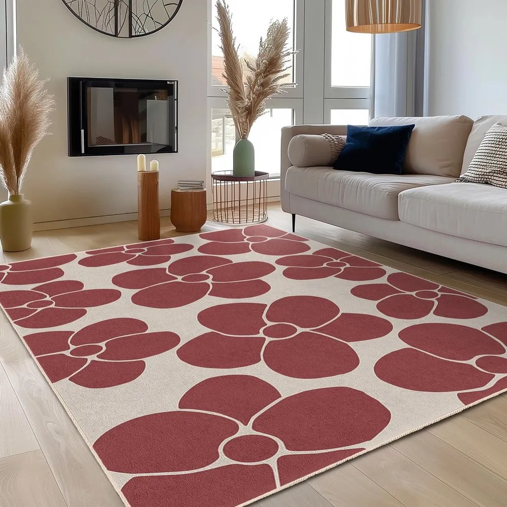 Červený prateľný behúň 80x200 cm Red Meadow – Mila Home