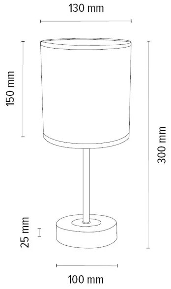 Spot-Light 7017401011553 - Stolová lampa BENITA 1xE27/60W/230V dub