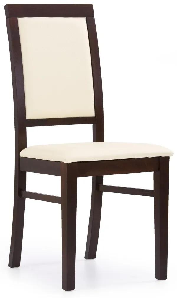 HALMAR Jedálenská stolička Kely tmavý orech/Cayenne 1112